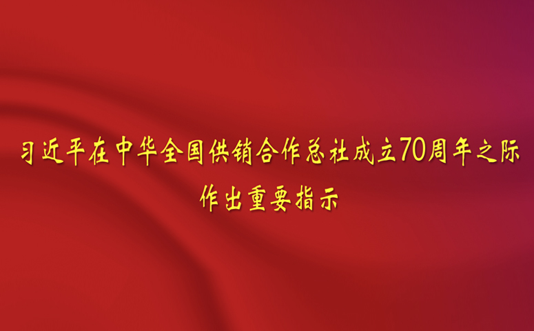 習近平在中華全國供銷合作總社成立70周年之際作出重要指示